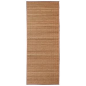 vidaXL Alfombra rectangular de bamb&uacute; marr&oacute;n 80 x 300 cm