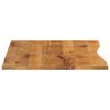 vidaXL Tablero escritorio con curva madera mango rugosa 100x80x2,5 cm