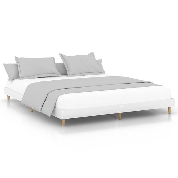 vidaXL Estructura de cama madera de ingeniería blanca 120x200 cm