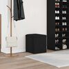 vidaXL Banco de almacenamiento Roble Negro 42 x 42 x 45 cm