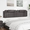 vidaXL Cabecero de cama acolchado Viana cuero sint&eacute;tico gris 200 cm