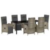vidaXL Conjunto de Comedor de Jard&iacute;n 7 uds. Gris rat&aacute;n sint&eacute;tico