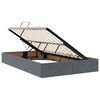 vidaXL Cama con almacenamiento y LED con LED Gris oscuro 120 x 190 cm