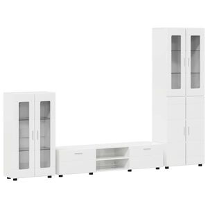 vidaXL Conjunto de mueble de TV con caj&oacute;n FLORIN 3 pcs brillante