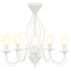 vidaXL Candelabro E14 Metal Blanco &Oslash; 52 x 47 cm