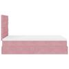 vidaXL Estructura de cama otomana colchones terciopelo rosa 120x200cm
