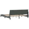 vidaXL Estructura de cama sin colch&oacute;n Hanko tela gris oscuro 200x200 cm