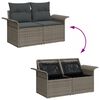 vidaXL Conjunto de sof&aacute;s de jard&iacute;n 6 pcs Gris rat&aacute;n sint&eacute;tico