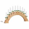 vidaXL Arco de Velas de Navidad con 10 Velas LED Marr&oacute;n 47 x 5 x 29 cm