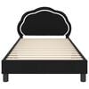 vidaXL Cama para ni&ntilde;os con cabecero Negro 90 x 190 cm Terciopelo