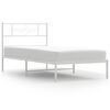 vidaXL Estructura cama sin colch&oacute;n con cabecero metal blanco 90x200 cm