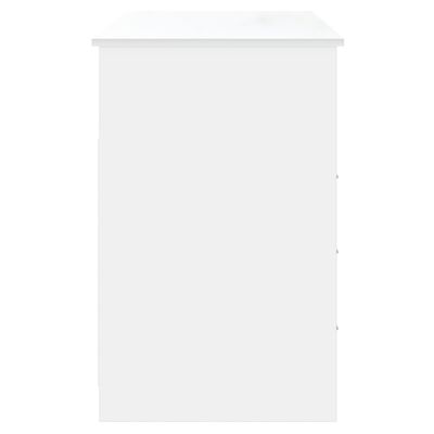 vidaXL Escritorio cajones madera contrachapada blanco 102x50x76 cm