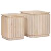 vidaXL Conjunto de Mesas Laterales Hechas a Mano 2 pcs Blanco