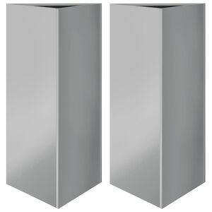 vidaXL Jardineras triangulares 2 uds acero galvanizado 40x34,5x75 cm