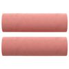 vidaXL Sof&aacute; 2 plazas almohadas y cojines terciopelo rosa 120 cm