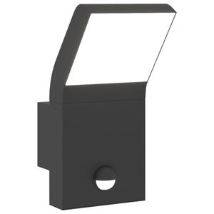 vidaXL Lámpara de pared de exterior LED aluminio fundido negro