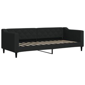 vidaXL Sof&aacute; cama sin colch&oacute;n tela negro 80x200 cm