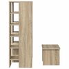 vidaXL Armario Zapatero 2 pcs Roble Sonoma Madera de ingenier&iacute;a
