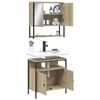 vidaXL Set de muebles de ba&ntilde;o 2 pzas madera contrachapada roble Sonoma
