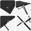 vidaXL Cama de Camping Plegable Manual 2 pcs Negro 206 x 76 x 74 cm