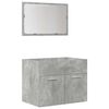 vidaXL Set muebles de ba&ntilde;o 5 piezas madera ingenier&iacute;a gris hormig&oacute;n