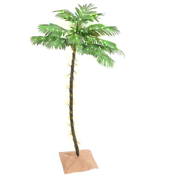 vidaXL Palmera artificial con 88 LED blanco cálido 150 cm
