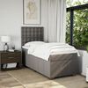 vidaXL Cama box spring con colch&oacute;n tela gris taupe 90x200 cm