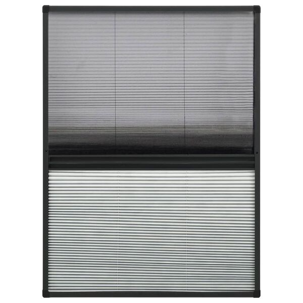 vidaXL Mosquitera plisada para ventanas aluminio con sombra 80x120 cm