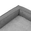 vidaXL Colch&oacute;n de cama de perro ergon&oacute;mico aspecto lino gris 75x53 cm