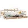 vidaXL Sof&aacute; cama con cajones madera maciza de pino 90x200 cm