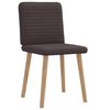 vidaXL Sillas de comedor 2 unidades tela marrón oscuro