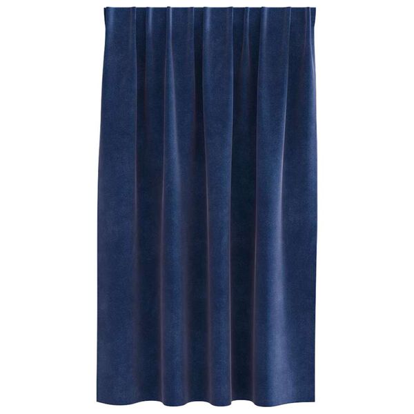 vidaXL Cortinas opacas 2 pcs Azul Oscuro 140 x 140 cm Terciopelo