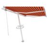 vidaXL Toldo de pie autom&aacute;tico naranja y marr&oacute;n 300x250 cm