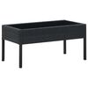 vidaXL Mesa de jard&iacute;n rat&aacute;n sint&eacute;tico negro 75x40x37 cm