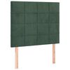 vidaXL Estructura cama sin colch&oacute;n terciopelo verde oscuro 100x200 cm