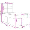 vidaXL Cama box spring con colch&oacute;n tela color crema 90x190 cm