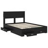vidaXL Estructura de cama con cabecera Roble Negro 140 x 190 cm