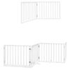 vidaXL Puerta de perros plegable 6 paneles madera &aacute;lamo blanca 480 cm