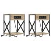 vidaXL Armario de Noche 2 uds. Roble Sonoma 41 x 31 x 51 cm