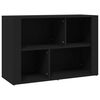 vidaXL Aparador de madera contrachapada negro 80x30x54 cm