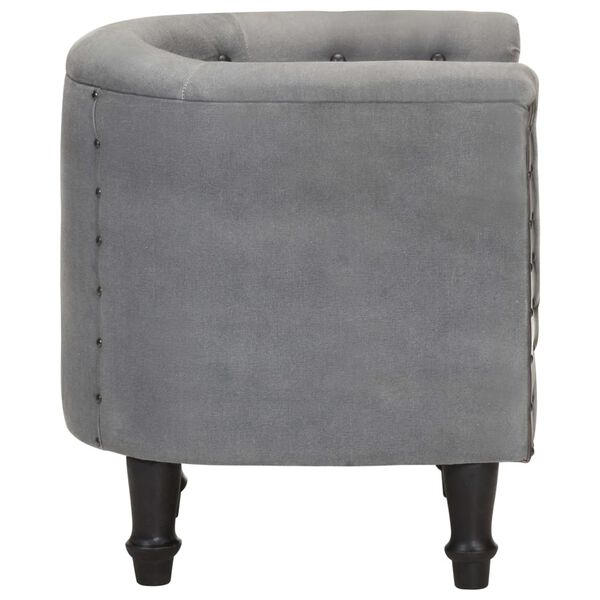 vidaXL Sill&oacute;n de cuero aut&eacute;ntico y madera maciza de mango negro