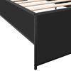 vidaXL Estructura de cama madera de ingeniería y metal negro 90x200 cm