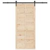 vidaXL Puerta Corredera Marr&oacute;n 100 x 208 cm Madera de pino macizo