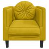 vidaXL Sillón con cojín terciopelo amarillo