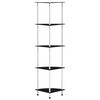 vidaXL Estanter&iacute;a 5 niveles cristal templado negro 30x30x130 cm