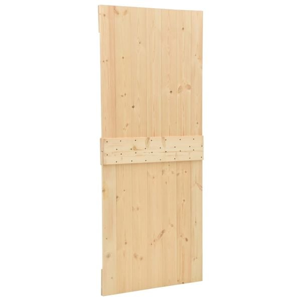 vidaXL Puerta de madera maciza de pino 90x210 cm