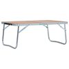 vidaXL Mesa de camping plegable aluminio marr&oacute;n 60x40 cm