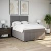 vidaXL Cama box spring con colch&oacute;n tela gris taupe 140x190 cm