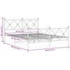 vidaXL Estructura cama sin colch&oacute;n con estribo metal negro 160x200 cm