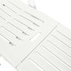 vidaXL Tumbona con reposapiés plástico blanca